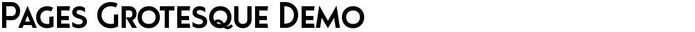 Pages Grotesque Demo