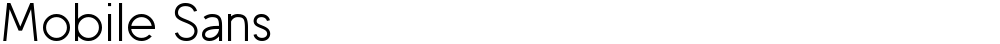 Mobile Sans