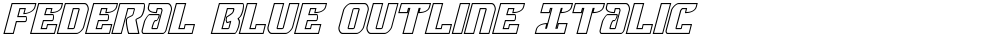 Federal Blue Outline Italic