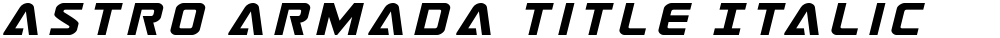 Astro Armada Title Italic