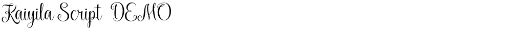 Kaiyila Script  DEMO