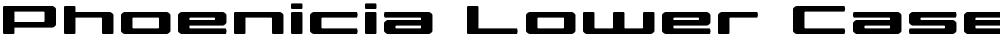 Phoenicia Lower Case Expanded
