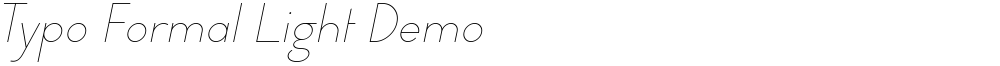 Typo Formal Light Demo