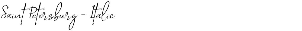 Saint Petersburg - Italic