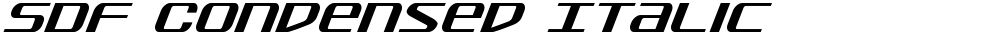 SDF Condensed Italic