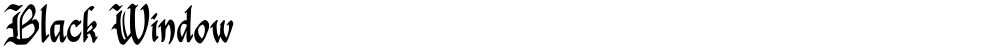 Black Window