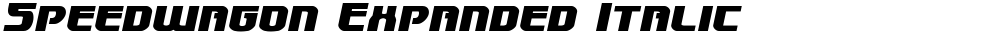 Speedwagon Expanded Italic