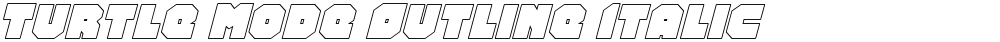 Turtle Mode Outline Italic