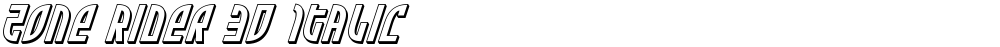 Zone Rider 3D Italic