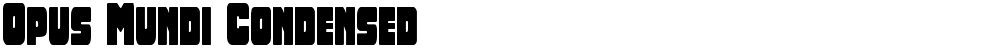 Opus Mundi Condensed