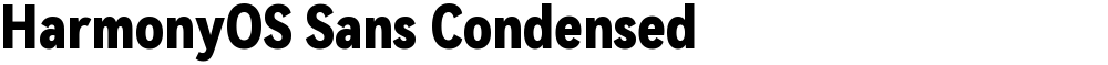 HarmonyOS Sans Condensed