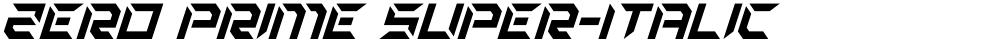 Zero Prime Super-Italic