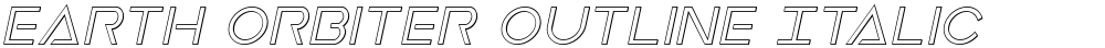 Earth Orbiter Outline Italic