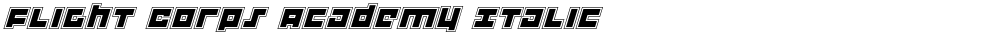 Flight Corps Academy Italic