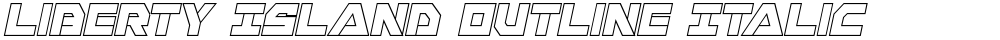 Liberty Island Outline Italic