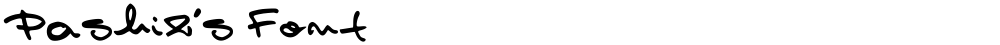Pashiz´s Font