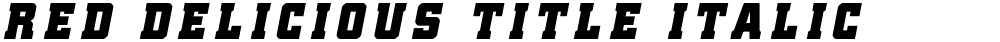 Red Delicious Title Italic