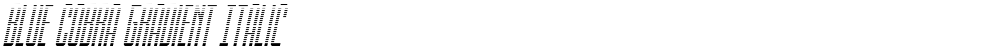 Blue Cobra Gradient Italic