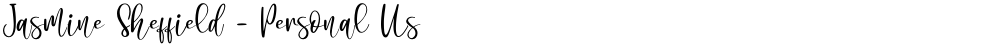 Jasmine Sheffield - Personal Us