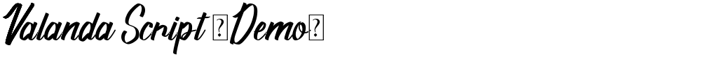 Valanda Script (Demo)
