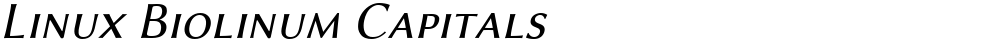Linux Biolinum Capitals