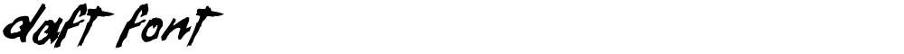 Daft Font
