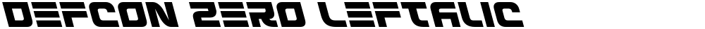 Defcon Zero Leftalic