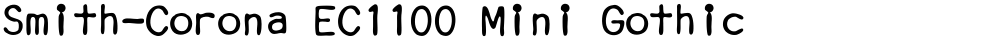 Smith-Corona EC1100 Mini Gothic