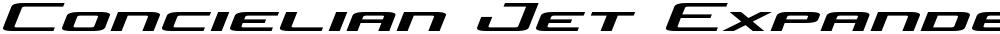 Concielian Jet Expanded Semi-Italic