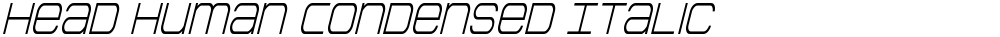 Head Human Condensed Italic