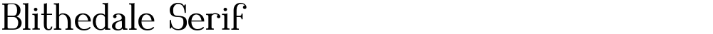 Blithedale Serif