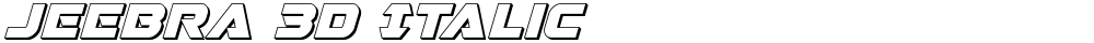 Jeebra 3D Italic