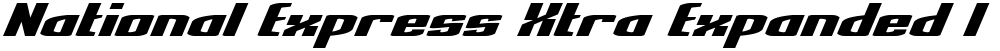 National Express Xtra Expanded Italic