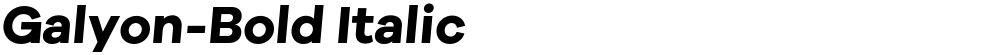 Galyon-Bold Italic