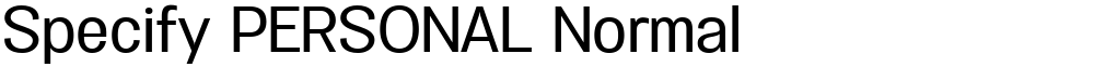 Specify PERSONAL Normal