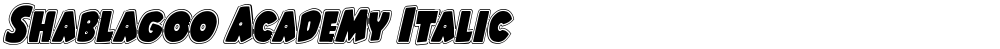 Shablagoo Academy Italic
