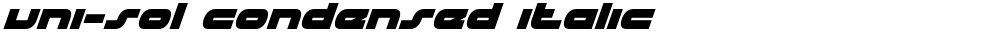 uni-sol condensed italic