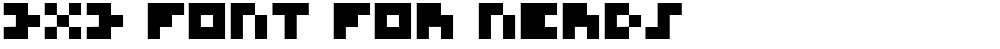 3x3 Font for Nerds