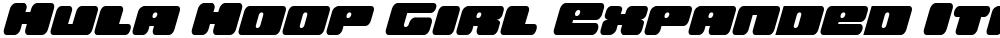 Hula Hoop Girl Expanded Italic