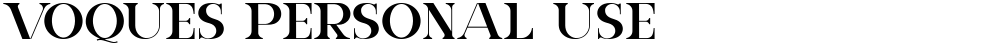 VOQUES Personal Use