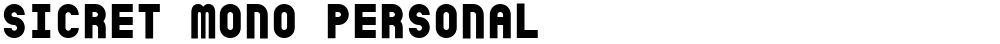 Sicret Mono PERSONAL