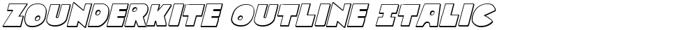 Zounderkite Outline Italic