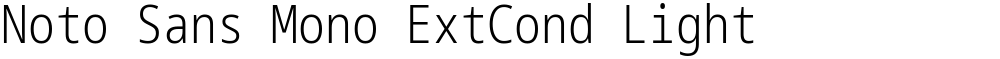 Noto Sans Mono ExtCond Light