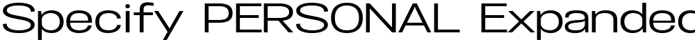 Specify PERSONAL Expanded