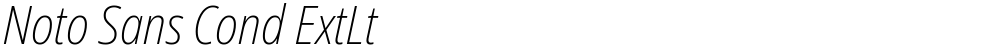 Noto Sans Cond ExtLt