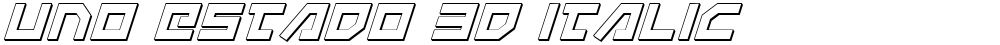 Uno Estado 3D Italic