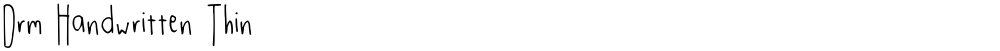 Drm Handwritten Thin