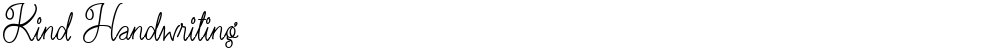 Kind Handwriting