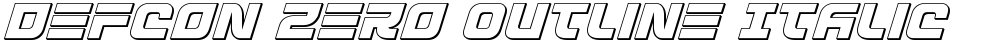 Defcon Zero Outline Italic