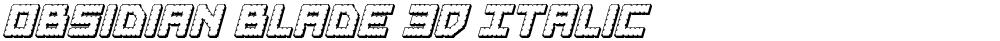Obsidian Blade 3D Italic